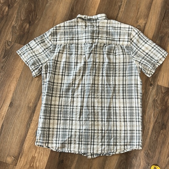 Royal Robbins Short Sleeve Button up Shirt Mens Large Outdoor Gray/Tan Plaid - Picture 9 of 13